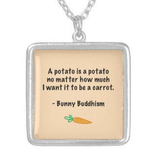 Potato Is a Potato Silver Plated Necklace