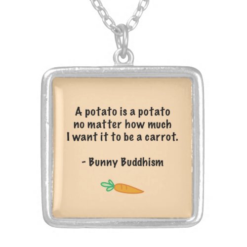 Potato Is a Potato Silver Plated Necklace