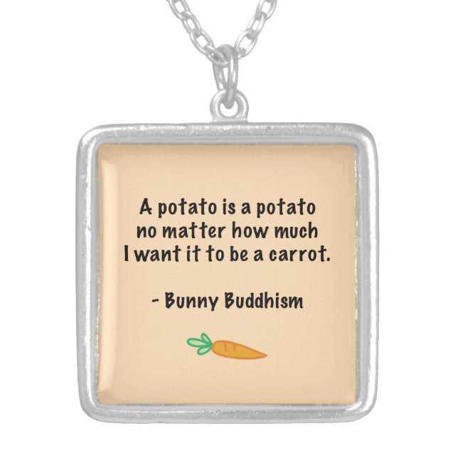 Potato Is a Potato Silver Plated Necklace (Front)
