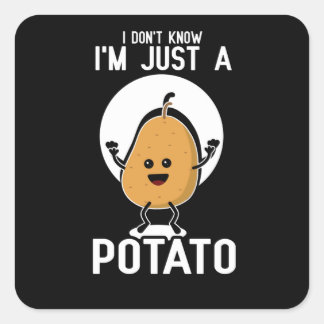 Potato Lover, Addict , french fries Square Sticker