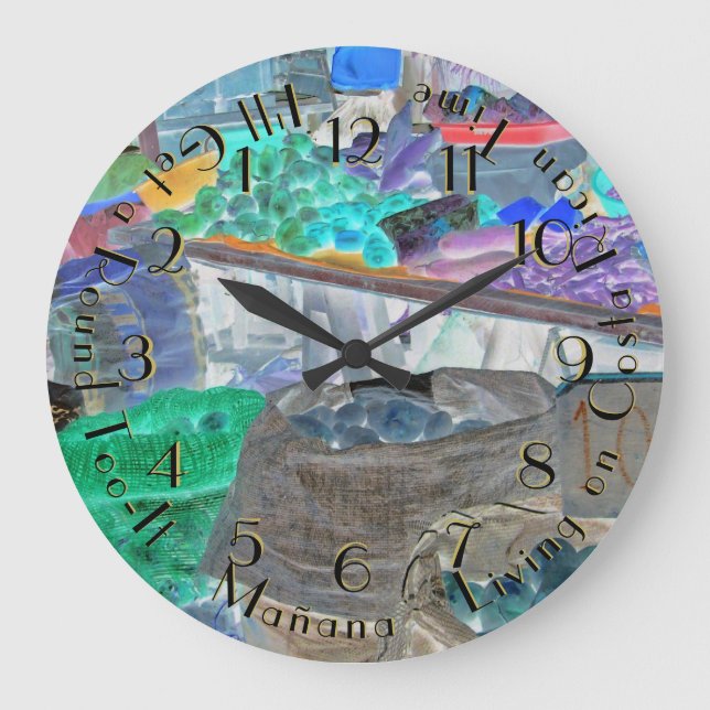 Potato Market Abstract Backward Clock Customizable (Front)