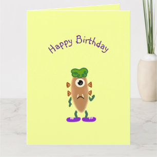Potato monster Birthday card