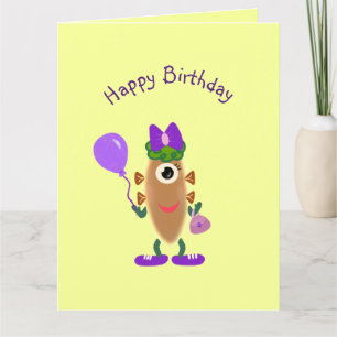 Potato monster Birthday card