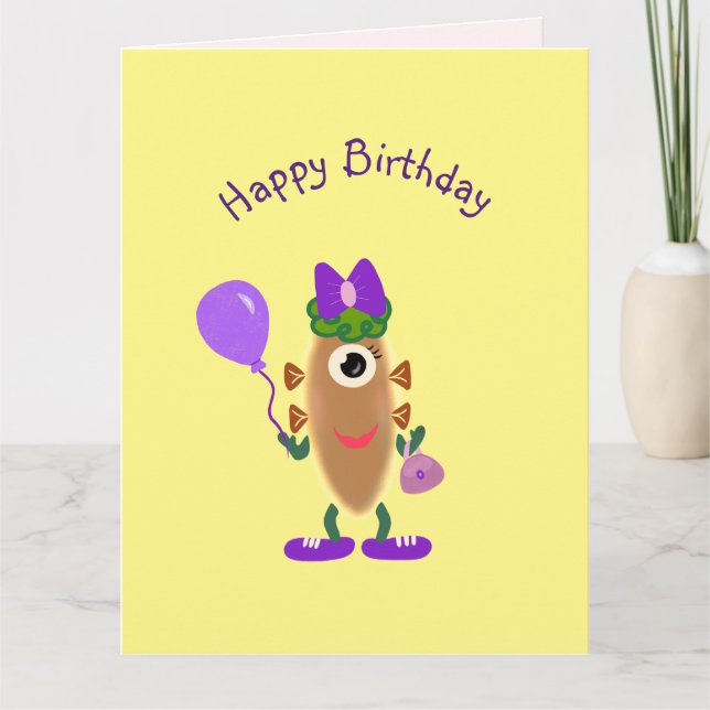 Potato monster Birthday card (Front)