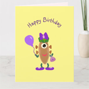 Potato monster Birthday card