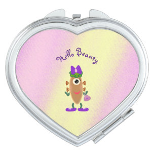 Potato monster compact mirror
