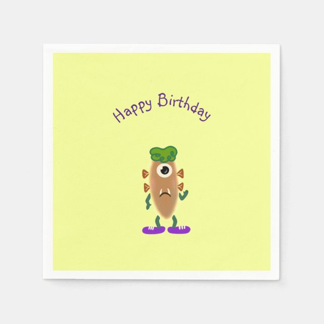 Potato monster napkins (Front)