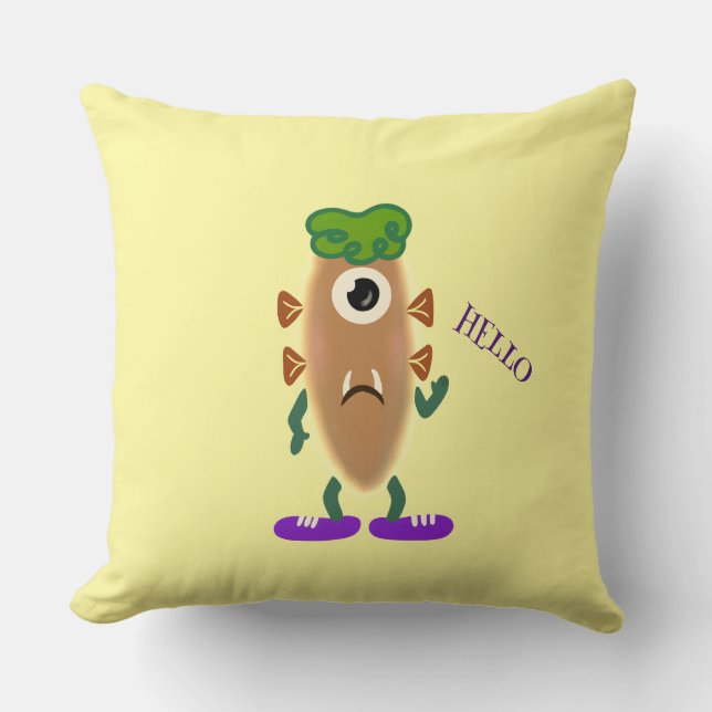 Potato monster throw pillow (Front)
