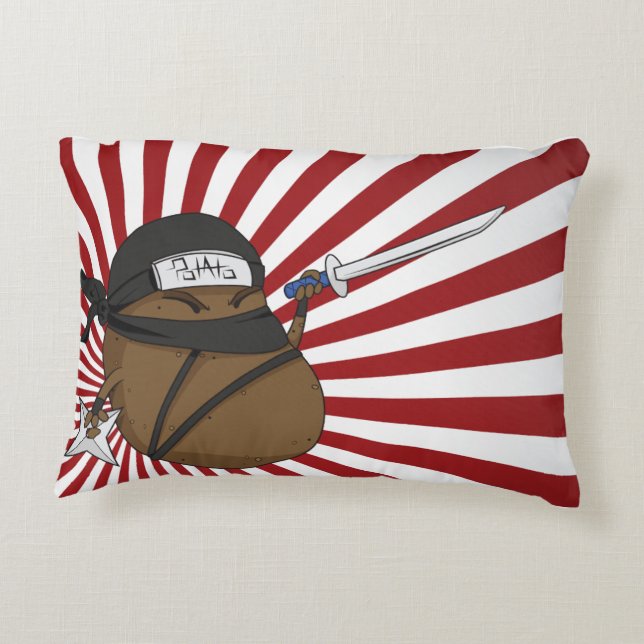 potato ninja accent pillow (Back)