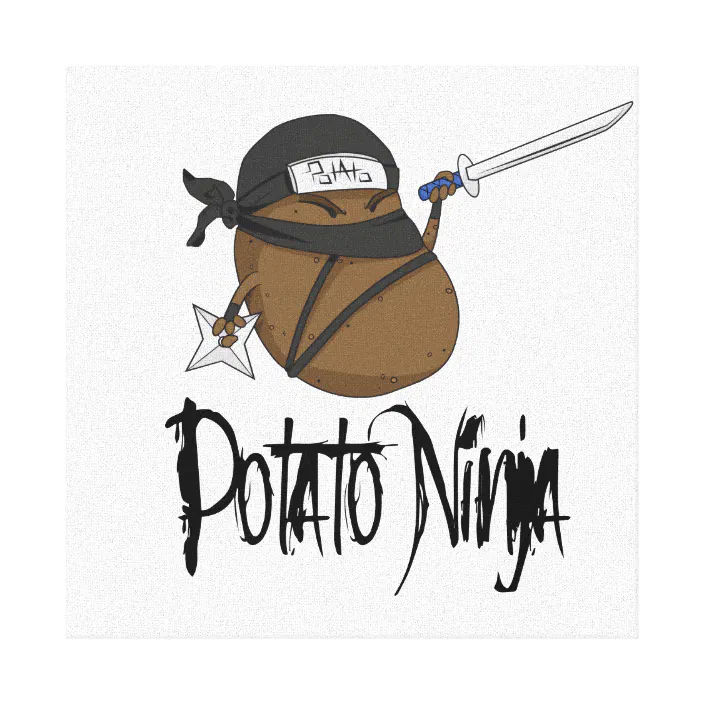 Potato Ninja Canvas Print | Zazzle.com