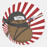 Potato Ninja Classic Round Sticker