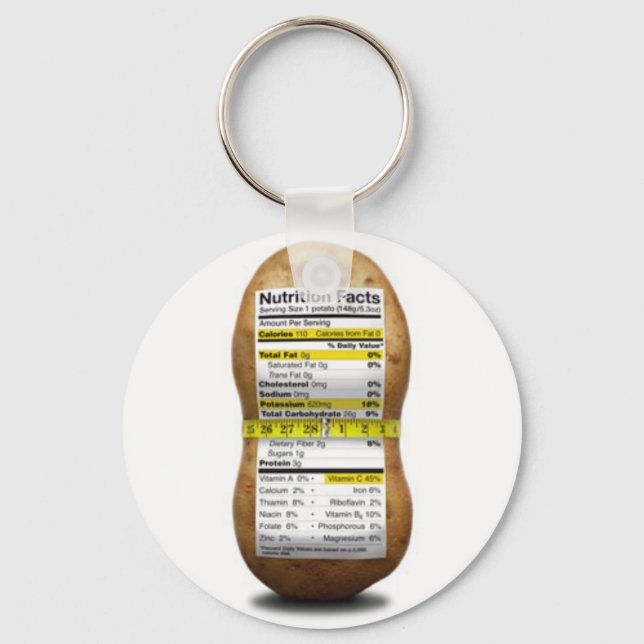 Potato Nutritional Facts Keychain (Front)