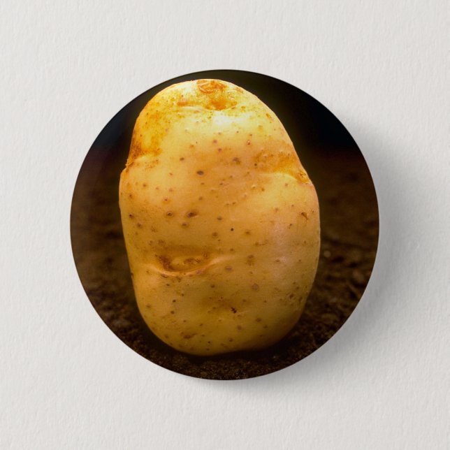Potato on dirt button (Front)