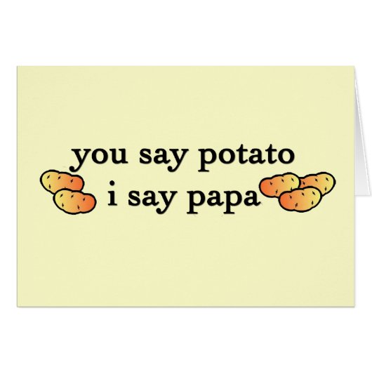 Potato Papa Cards (Front Horizontal)