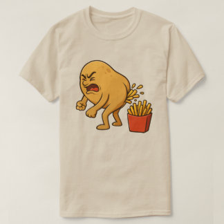 Potato Pooping French Fries l Funny French Fries  T-Shirt