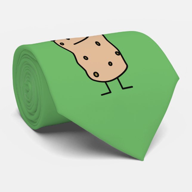 Potato Potatoes wearing Christmas Santa Hat Happy Tie (Rolled)
