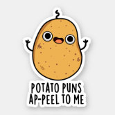 Pota-toes Cute Potato With Toes Pun Sticker | Zazzle