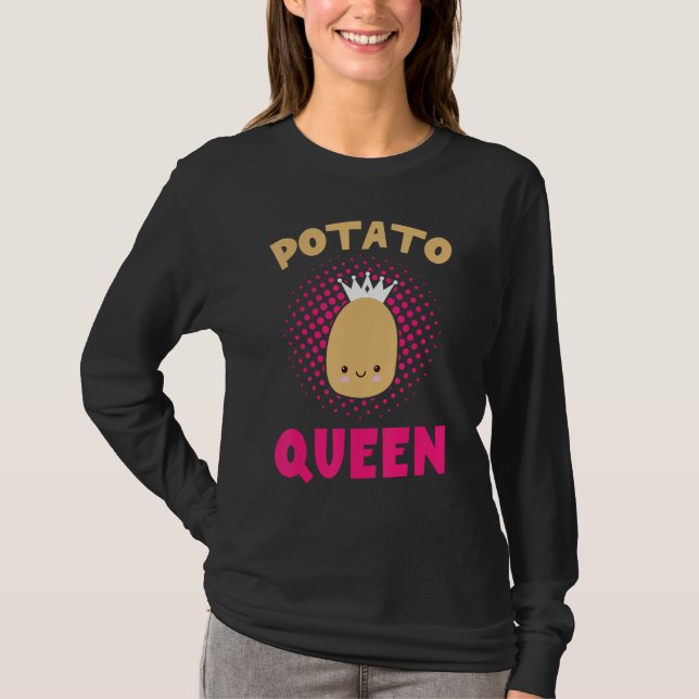 Potato Queen Funny Potato Vegetable Lovers Boys Gi T-Shirt (Front)