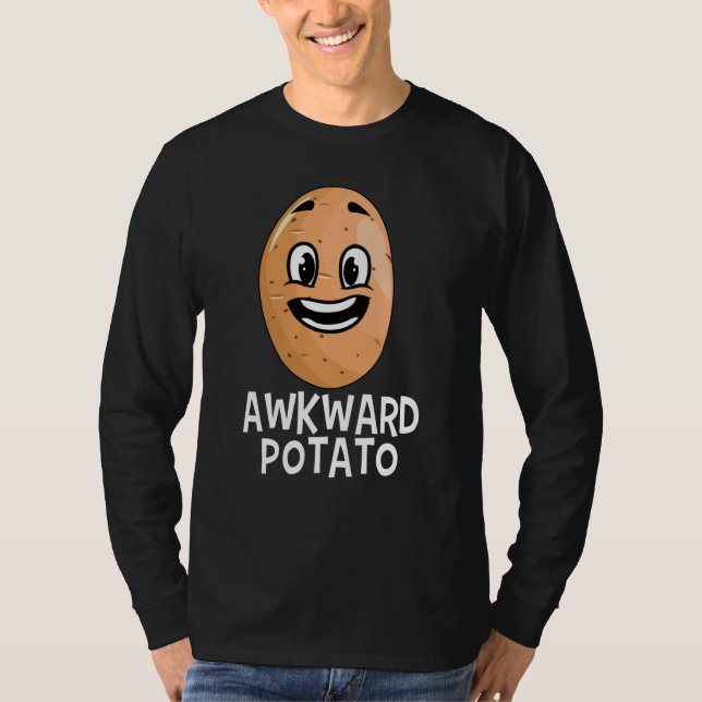 Potato Root Vegetable Vegan Vegetarian Awkward T-Shirt (Front)