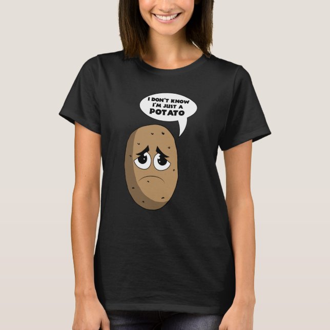 Potato Root Vegetable Vegan Vegetarian T-Shirt (Front)
