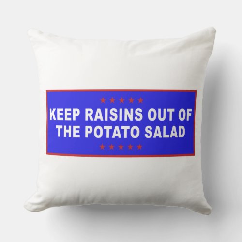 Potato Salad Funny Meme Throw Pillow