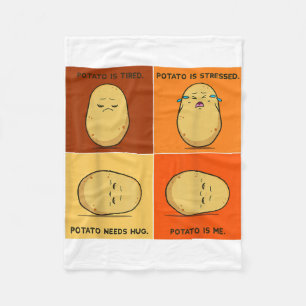Potato Spud Root Vegetable Tater Vegan Lover Keto Fleece Blanket
