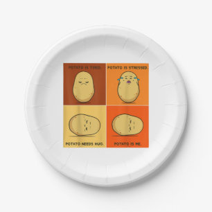 Potato Spud Root Vegetable Tater Vegan Lover Keto Paper Plates