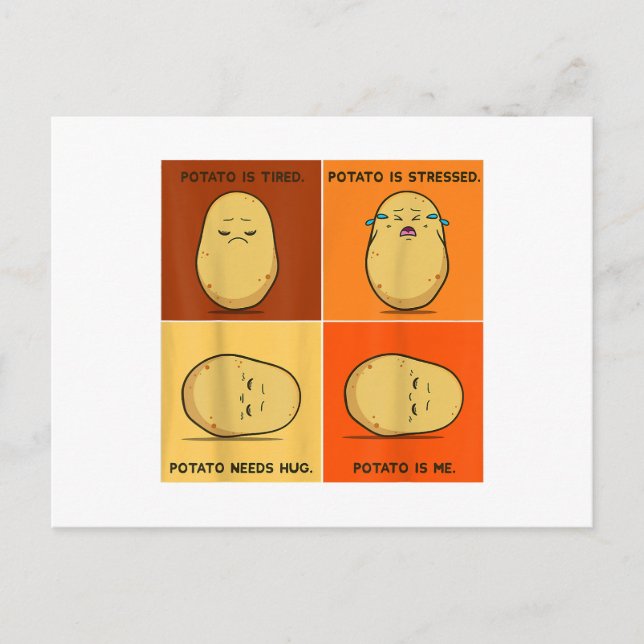 Potato Spud Root Vegetable Tater Vegan Lover Keto  Postcard (Front)