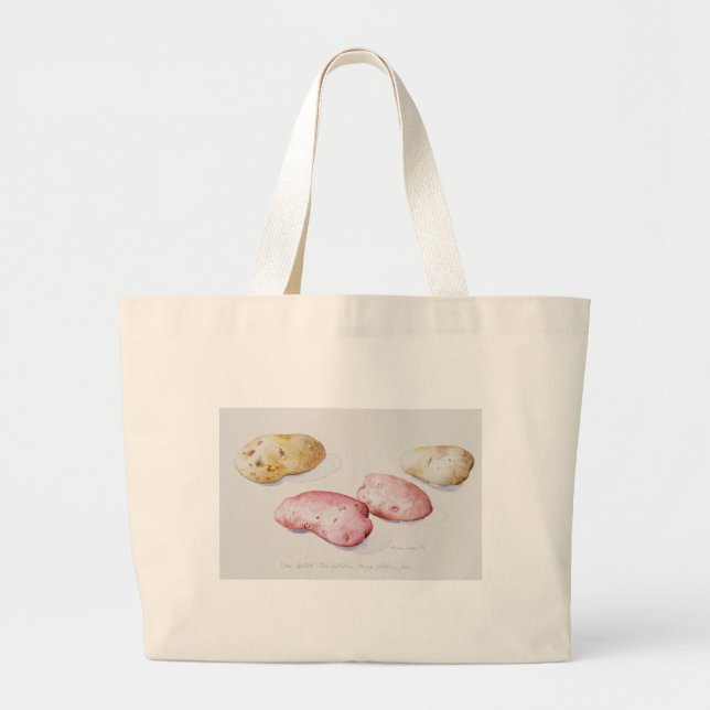Potato Study 1993 Large Tote Bag (Front)