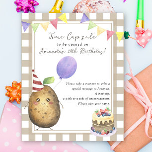 Potato Time Capsule 1st birthday gender neutral Poster