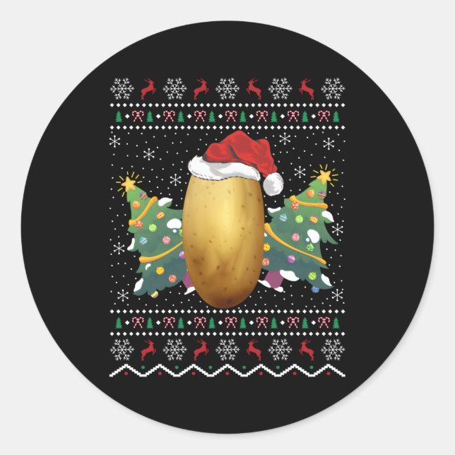 Potato Ugly Potato Classic Round Sticker (Front)