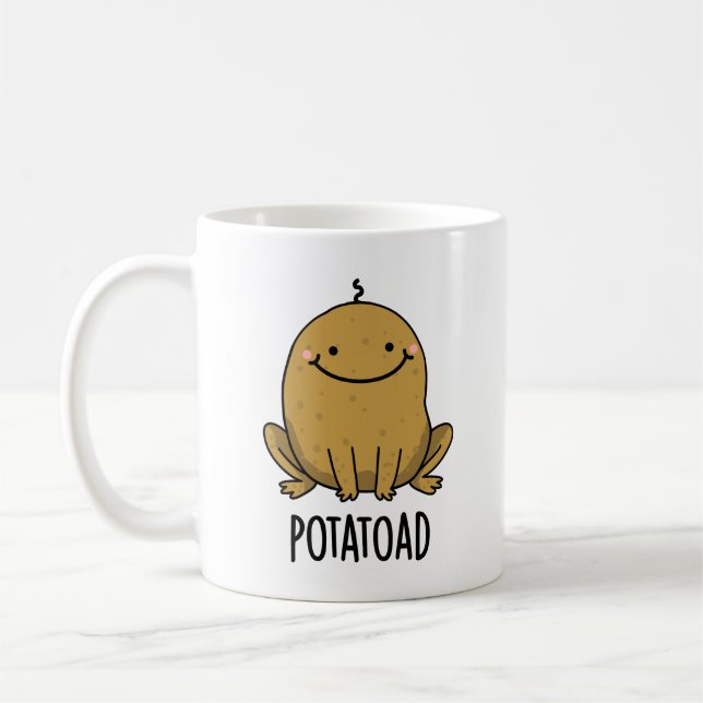 Potatoad Funny Potato Toad Pun  Coffee Mug (Left)