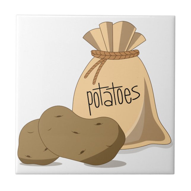 Potatoes Ceramic Tile (Front)