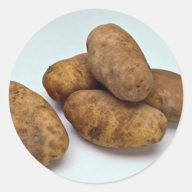 Potatoes Classic Round Sticker (Front)