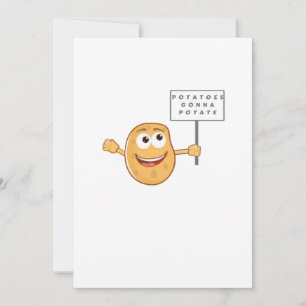 Potatoes Gonna Potate Vegetable Pun Light Humor Holiday Card