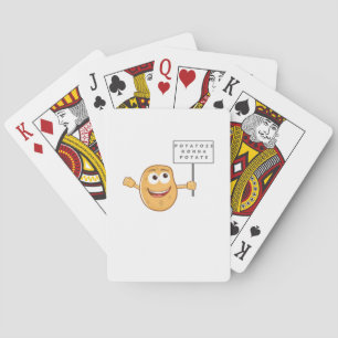 Potatoes Gonna Potate Vegetable Pun Light Humor Poker Cards