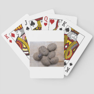 Potatoes on rustic wood Concept Poker Cards