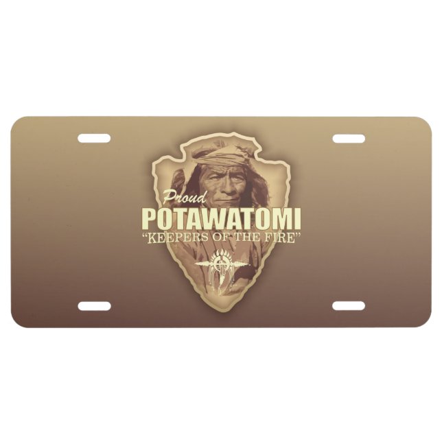 Potawatomi (arrowhead) license plate (Front)