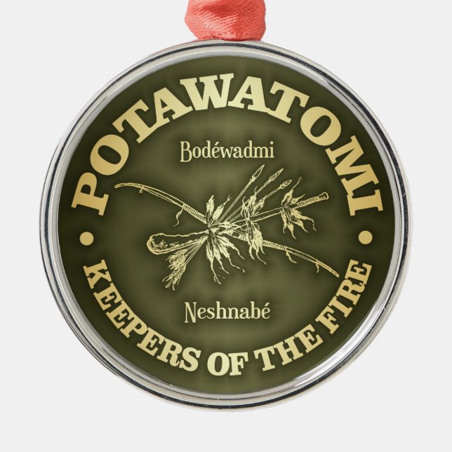 Potawatomi Metal Ornament (Front)