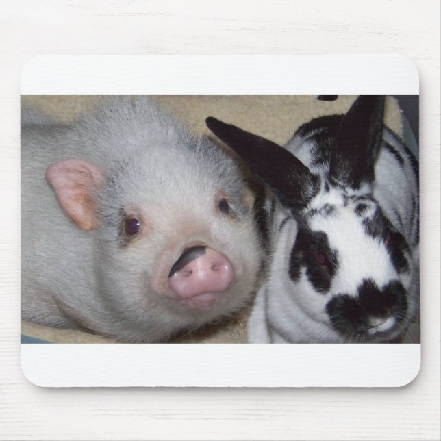 Potbelly Pig & Friend Mouse Pad (Front)