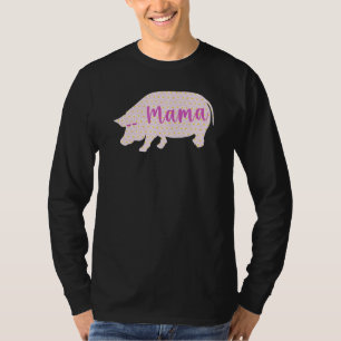 Potbelly Pig Mom Mama Daisy  Silhouette Mother's D T-Shirt