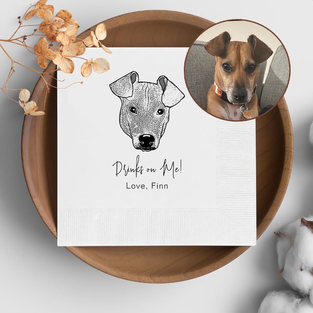 Potcake Dog Personalized Drink On Me Napkins (Creator Uploaded)