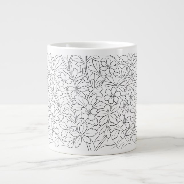 Potentilla canadensis – Dwarf Cinquefoil Giant Coffee Mug (Front)