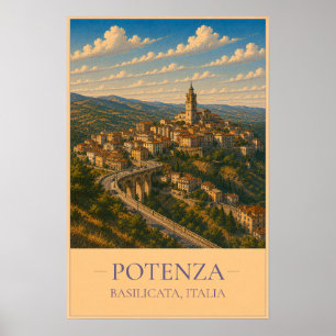 Potenza, Italy – Vintage Travel Poster