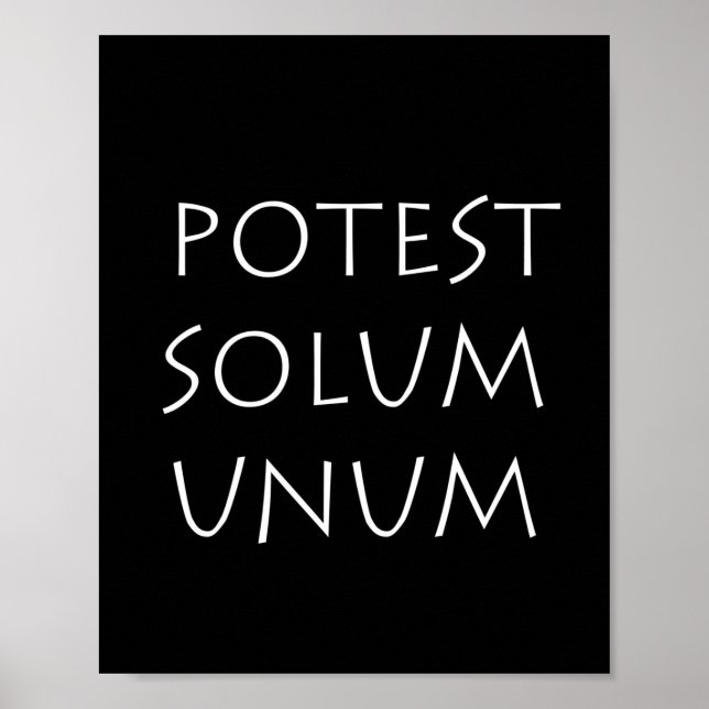 Potest Solum Unum Poster (Front)