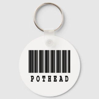 pothead barcode design keychain