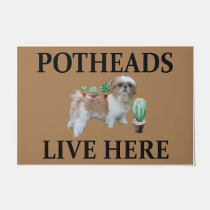 Potheads Live Here, Dog Gift Lover Havanese Doormat