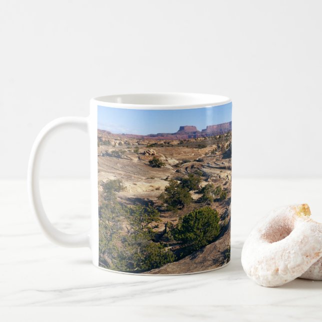 Pothole Point Trail at Canyonlands National Park Coffee Mug (With Donut)