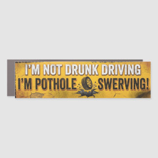 Pothole Swerving Car Magnet