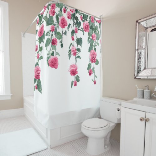 Pothos Ivy Rose Garland Dream 2 wall decor art Shower Curtain